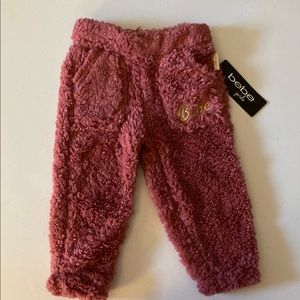 Bebe Sherpa Pocket Joggers Size 2T